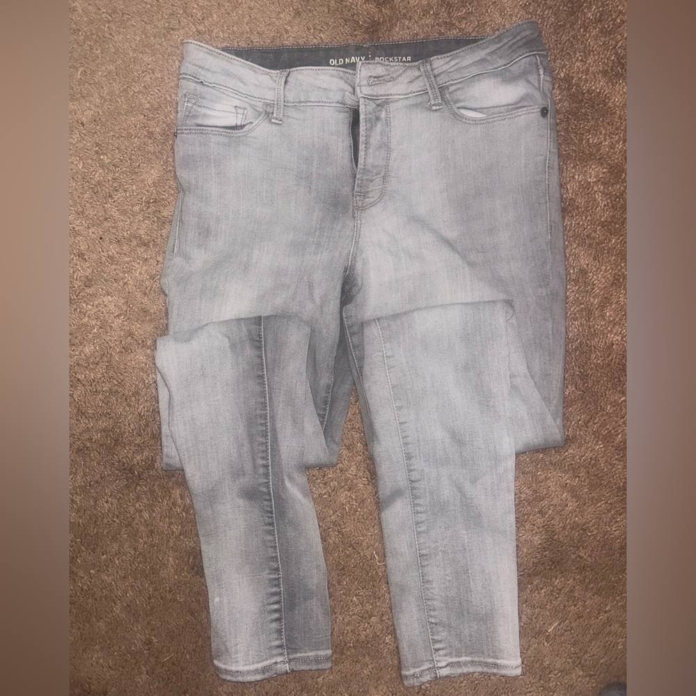 OFFERS OPEN! Old Navy Women's rockstar mid rise Gray Jeans size 6